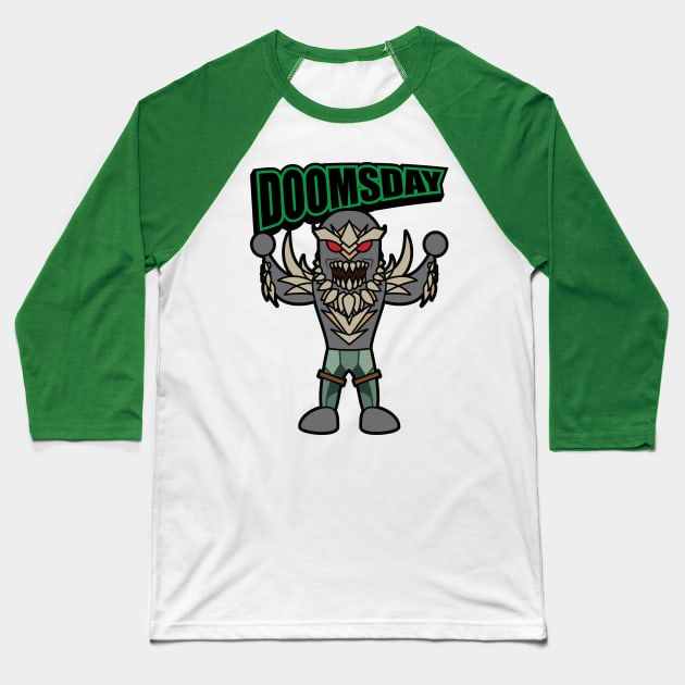 Tooniefied Doomsday Baseball T-Shirt by Tooniefied